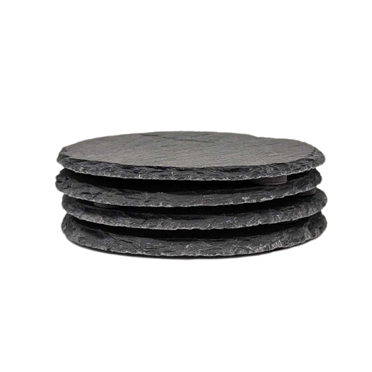 Slate Round Coasters (Pack of 4)