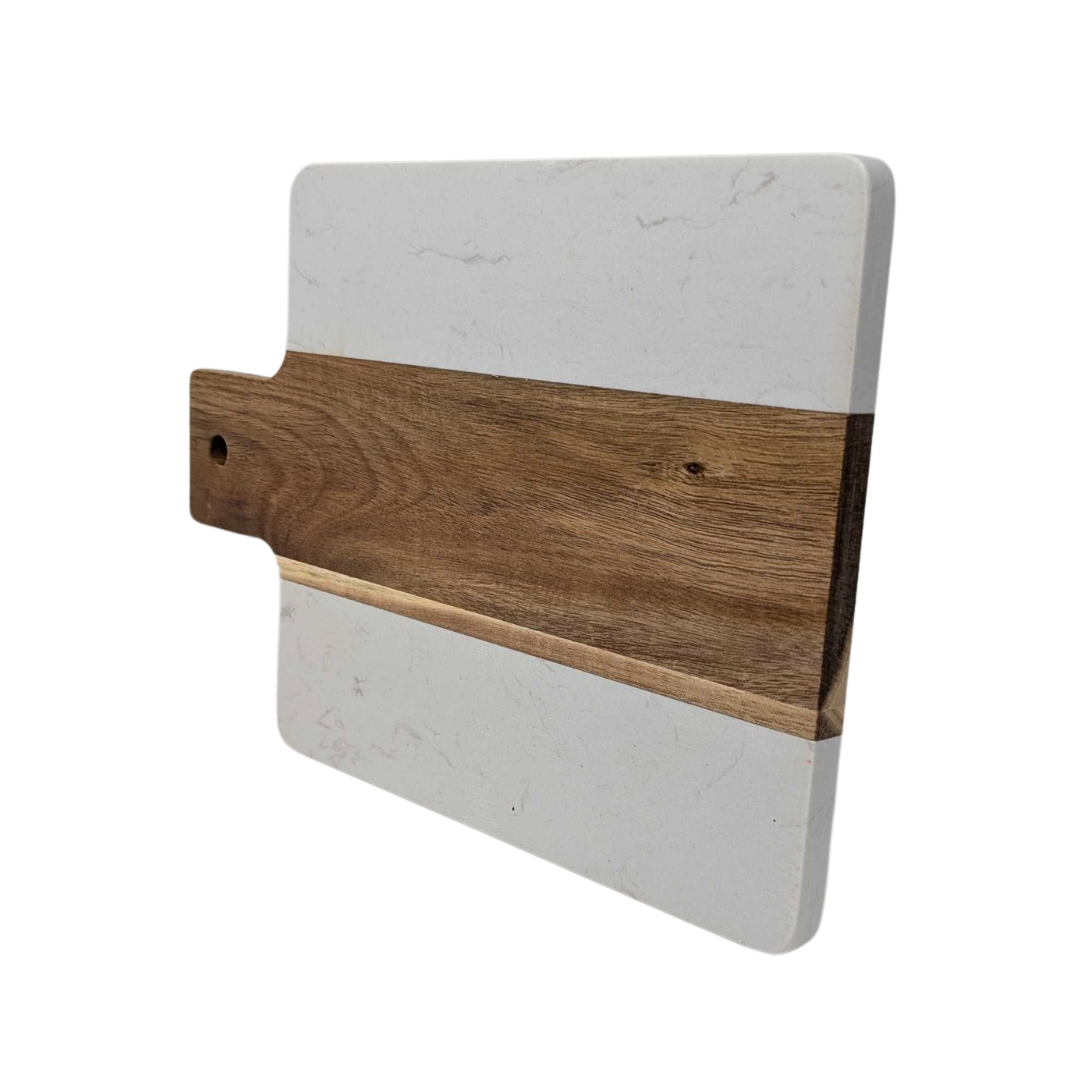 Marble and Acacia Cutting Board w/Handle